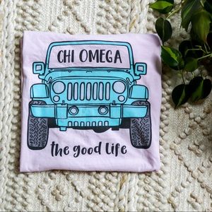Chi Omega pocket tee